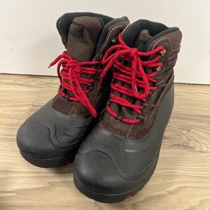 Khombu Brown Suede & Black Thermolite Winter Snow Duck Boots Mens Size 8 NWOB